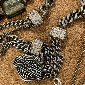 Big 37 pc lot of ladies assorted Jewelry, necklaces, bracelets, even a Harley